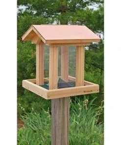 Woodlink Coppertop Cedar Hopper Bird Feeder Hopper Feeders
