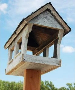 Bird In Hand Post / Pole Mounted Feeders Covered Bridge Bird Feeder