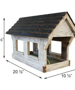 Bird In Hand Post / Pole Mounted Feeders Covered Bridge Bird Feeder