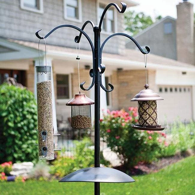 Panacea Products Bird Feeder Accessories Deluxe Bird Black Feeding Station Kit, 7'9" 4 Panacea Products Bird Feeder Accessories Deluxe Bird Black Feeding Station Kit, 7'9"