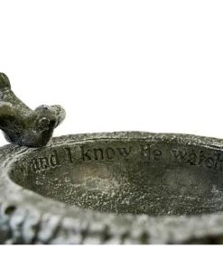 Athens Stonecasting Standing Bird Baths His Eye Is On The Sparrow, Forest White Bird Bath