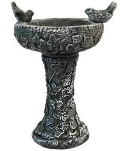 Athens Stonecasting Standing Bird Baths His Eye Is On The Sparrow, Forest White Bird Bath