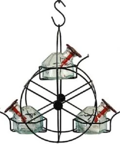 Parasol Hummingbird Feeders Ferris Wheel Hummingbird Feeder, Clear