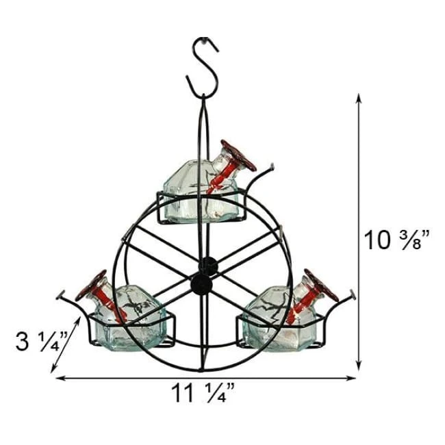 Parasol Hummingbird Feeders Ferris Wheel Hummingbird Feeder, Clear 4 Parasol Hummingbird Feeders Ferris Wheel Hummingbird Feeder, Clear