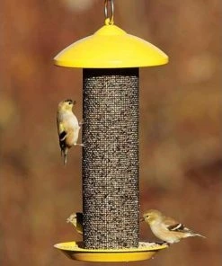 Stokes Select Hanging Feeders Finch Screen Mesh Yellow Bird Feeder
