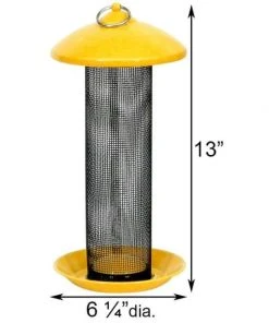 Stokes Select Hanging Feeders Finch Screen Mesh Yellow Bird Feeder