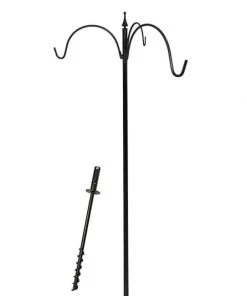 Erva Tool & Die Five Piece 9' Birding Pole Kit With Triple Hanger Bird Feeder Accessories