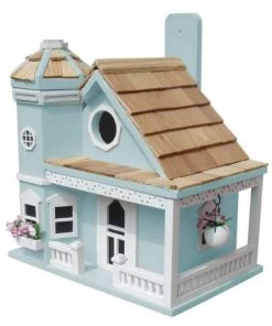 Home Bazaar Flower Pot Cottage Blue Bird House