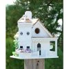 Home Bazaar Flower Pot Cottage White Bird House
