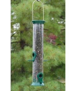 Droll Yankees New Generation 15" Bird Feeder, Green Hanging Feeders