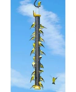 Droll Yankees New Generation 36" Finch Flocker Bird Feeder, Yellow Hanging Feeders