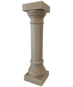 Emsco Group Greek Column Pedestal, Sandstone Colored, 32"H Lawn & Garden