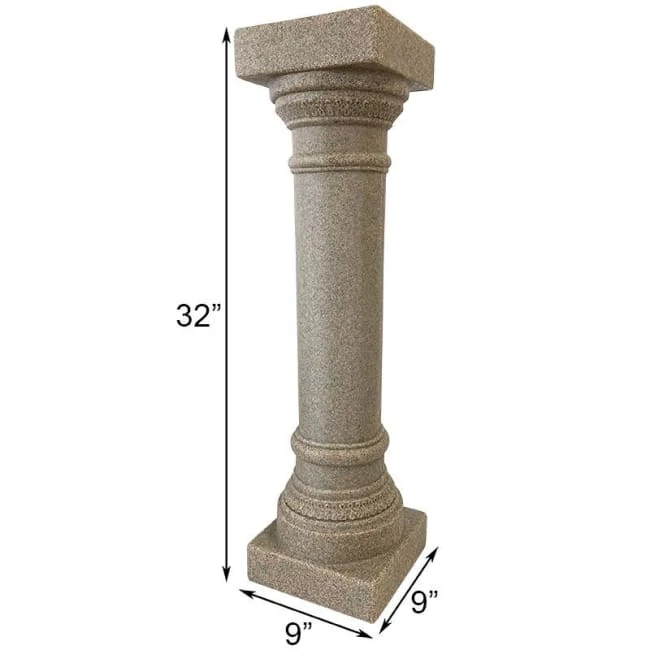 Emsco Group Greek Column Pedestal, Sandstone Colored, 32"H Lawn & Garden 4 Emsco Group Greek Column Pedestal, Sandstone Colored, 32"H Lawn & Garden