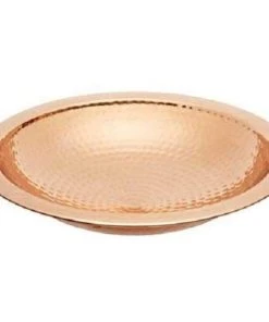 Achla Hammered Copper Colored Metal Bird Bath