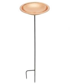 Achla Standing Bird Baths Hammered Copper Colored Metal Bird Bath And Stake 8 Achla Standing Bird Baths Hammered Copper Colored Metal Bird Bath And Stake