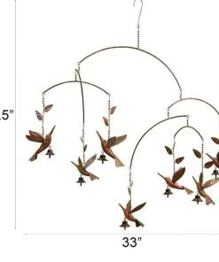Ancient Graffiti Hanging Hummingbirds And Bells Mobile