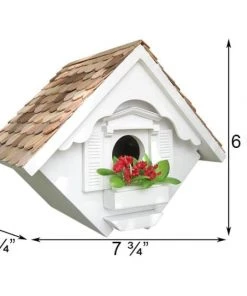 Home Bazaar Little Hanging White Wren House