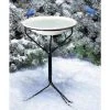 Allied Precision Heated Bird Bath With Metal Stand, White