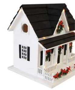 Home Bazaar Holiday Bird House With LEDs Post / Pole Mounted Houses 9 Home Bazaar Holiday Bird House With LEDs Post / Pole Mounted Houses