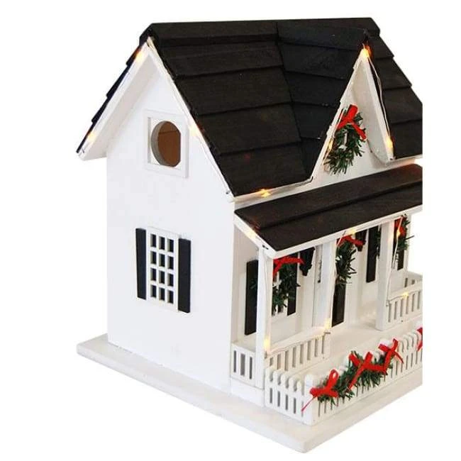 Home Bazaar Holiday Bird House With LEDs Post / Pole Mounted Houses 6 Home Bazaar Holiday Bird House With LEDs Post / Pole Mounted Houses