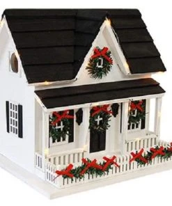 Home Bazaar Holiday Bird House With LEDs Post / Pole Mounted Houses