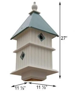 A Wing And A Prayer Holly Bird House With Verdigris Roof Decorative Houses