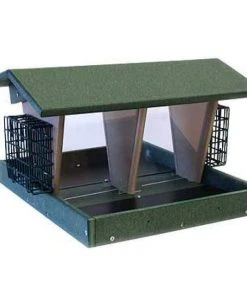 Songbird Essentials Hanging Feeders Large Double Hopper Seed And Suet Feeder