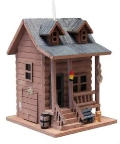 Home Bazaar Log Cabin Bird House Decorative Houses