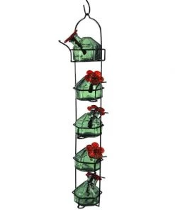 Parasol Lunch Pail Hummingbird Feeder, Tall, Green