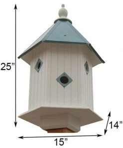 A Wing And A Prayer Magnolia Bird House With Verdigris Roof Decorative Houses