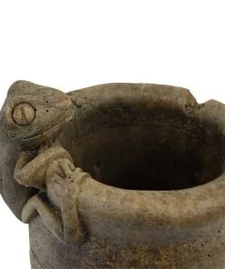 Athens Stonecasting Mayan Frog Planter