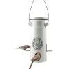 Woodlink Milkhouse Vintage White Milk Can Bird Seed Feeder Hanging Feeders