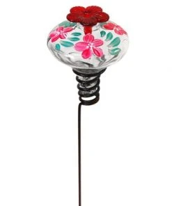 Parasol Mini-Blossom Botanica Staked Clear Hummingbird Feeder