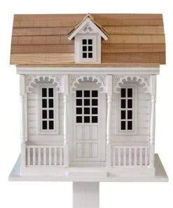 Home Bazaar Orchard Cottage White Bird House Decorative Houses