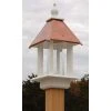 A Wing And A Prayer Pavilion Bird Feeder With Hammered Copper Colored Metal Roof Decorative Feeders