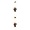 Ancient Graffiti Lawn & Garden Pine Cones And Bells Rain Chain, Flamed Copper