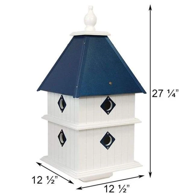 A Wing And A Prayer Decorative Houses Plantation Bird House With Cobalt Blue Roof 4 A Wing And A Prayer Decorative Houses Plantation Bird House With Cobalt Blue Roof