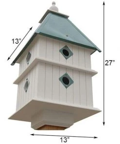 A Wing And A Prayer Plantation Bird House With Verdigris Roof Decorative Houses