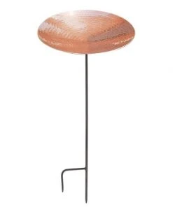 Achla Standing Bird Baths Polished Copper Metal Bird Bath And Stake