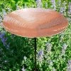 Achla Standing Bird Baths Polished Copper Metal Bird Bath And Stake