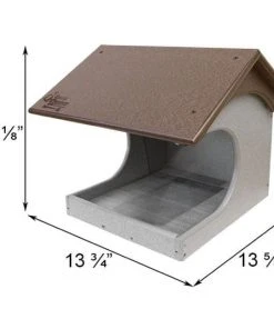 Green Meadow Houses & Feeders Polywood Brown And Gray Recycled Plastic Cardinal Platform Bird Feeder