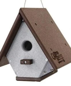 Green Meadow Houses & Feeders Polywood Brown And Gray Recycled Plastic Hanging Wren House Hanging Houses