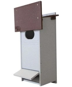 Green Meadow Houses & Feeders Polywood Brown And Gray Recycled Plastic Wood Duck House
