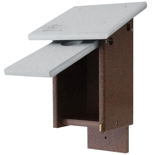 Green Meadow Houses & Feeders Polywood Gray And Brown Recycled Plastic Bluebird House Post / Pole Mounted Houses 5 Green Meadow Houses & Feeders Polywood Gray And Brown Recycled Plastic Bluebird House Post / Pole Mounted Houses