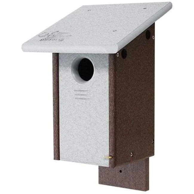 Green Meadow Houses & Feeders Polywood Gray And Brown Recycled Plastic Bluebird House Post / Pole Mounted Houses 3 Green Meadow Houses & Feeders Polywood Gray And Brown Recycled Plastic Bluebird House Post / Pole Mounted Houses