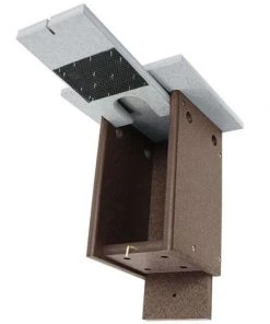Green Meadow Houses & Feeders Polywood Gray And Brown Recycled Plastic Sparrow Resistant Bluebird House