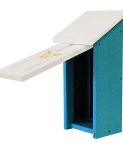 Green Meadow Houses & Feeders Butterflies Polywood White And Teal Recycled Plastic Butterfly House