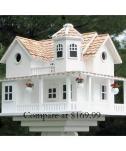 Home Bazaar Post Lane Cottage Bird House Decorative Houses