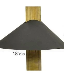 Achla Post Mounted Black Squirrel Baffle Bird Feeder Accessories