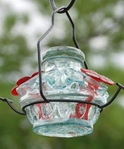 Parasol Pot De Creme Moon And Stars Hummingbird Feeder, Clear